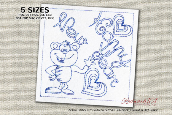 Cute Monkey New Year Redwork: A Designer’s Review