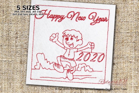 Review: Happy Boy Celebrating New Year Redwork