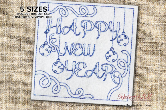 Reviewing Happy New Year Celebration Redwork for Pros