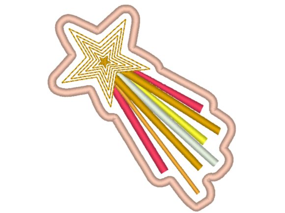 Shooting Star: A Magical Embroidery Design for Gifts